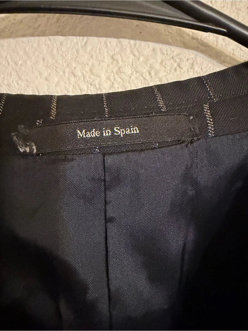 Versace Black Pinstripe Suit Jacket